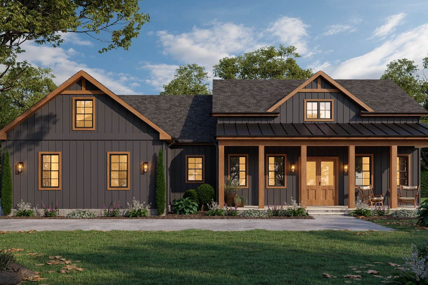 The George finished exterior rendering